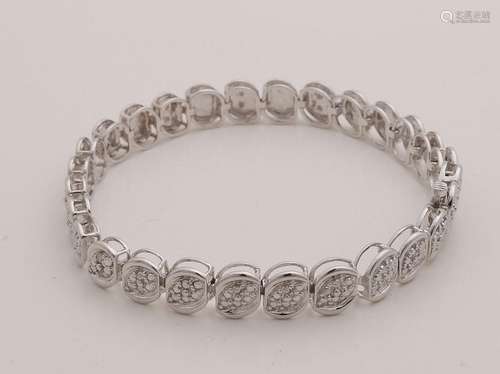 Silver diamond bracelet