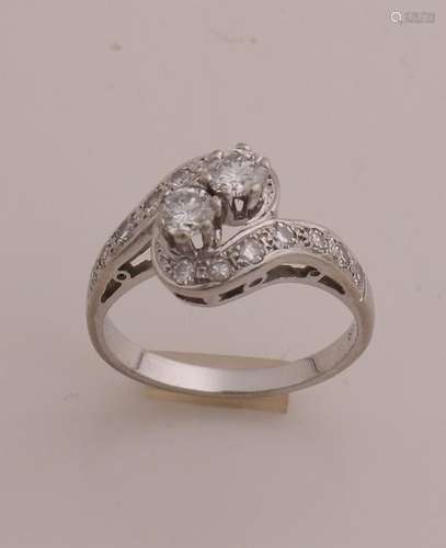 White gold ring with diamond