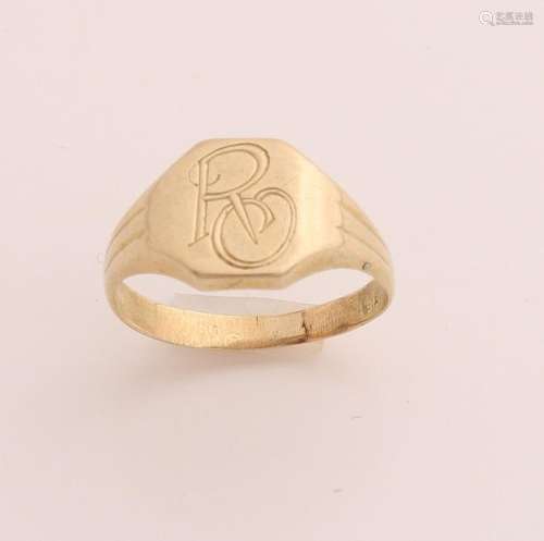 Gold signet ring