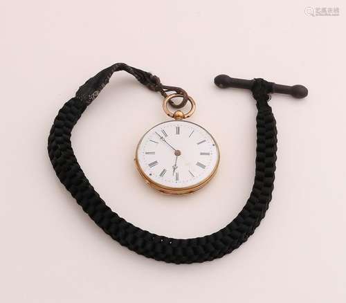 Gold pocket watch with chain