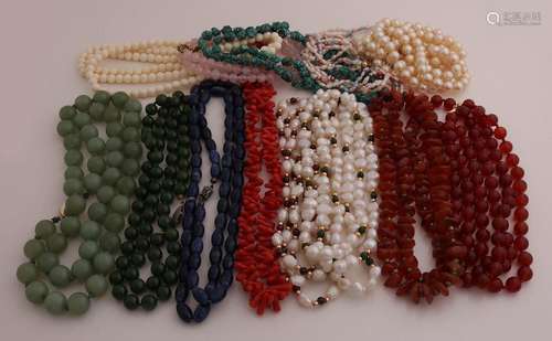 Lot of gemstone necklaces