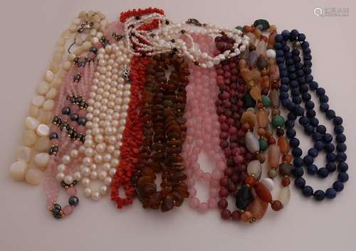 Lot of gemstone necklaces