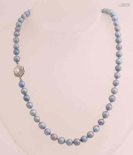 Cultivé pearl necklace (gray)