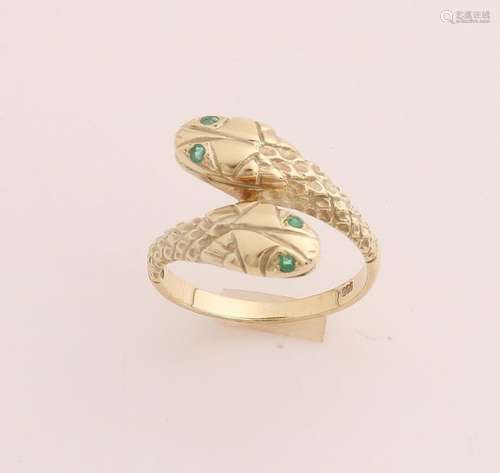 Gold ring with snakes