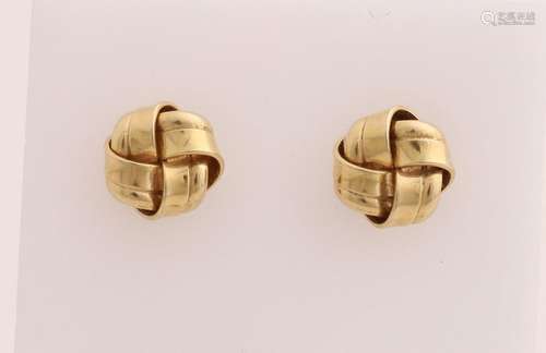 Gold ear studs button