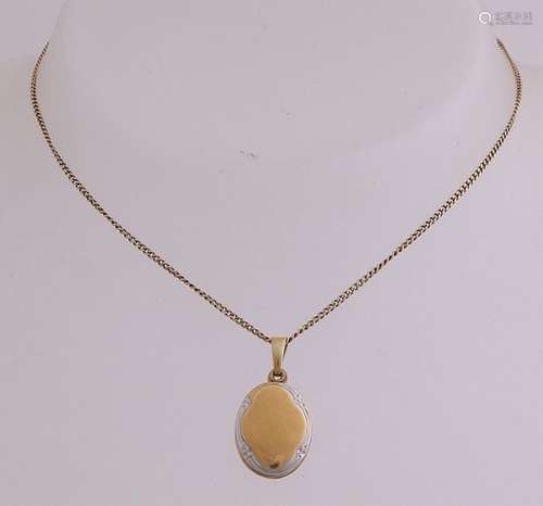 Gold necklace with medallion