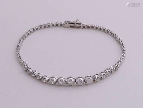 White gold bracelet with diamonds