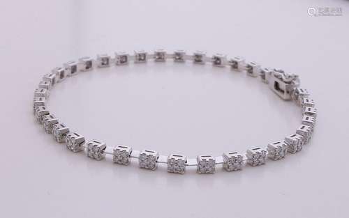 White gold bracelet with diamonds