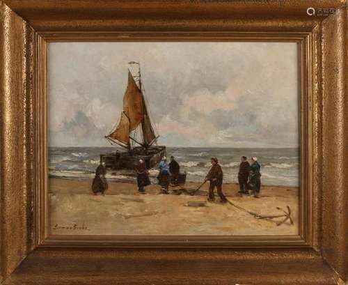 G. Grobe, Boat in the surf