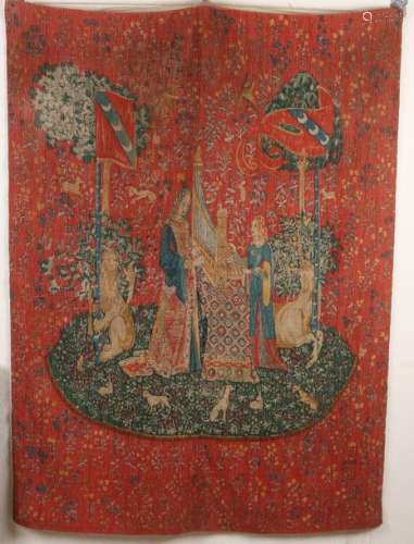 French tapestry tapestry, 145 x 108 cm.