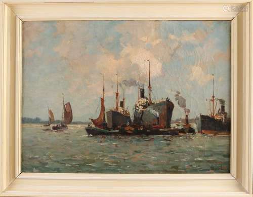 H. Van Gessel, Harbor view Rotterdam