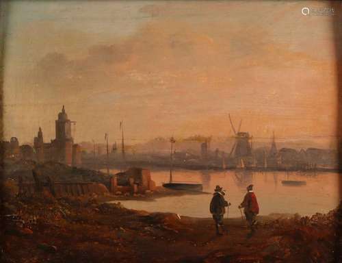 After C. Van Poelenburgh, Dutch landscape with fig…