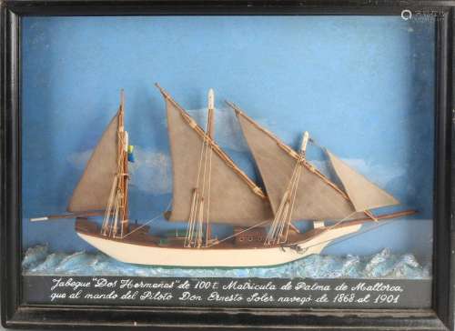 Spanish diorama of sailing ship