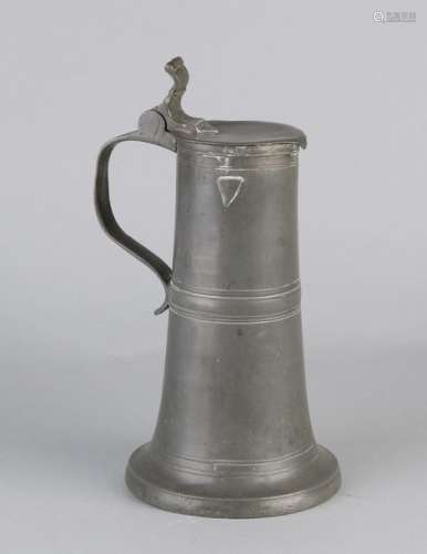 Antique pewter valve jug