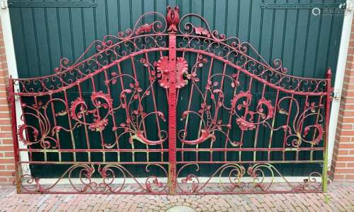 Double wrought iron gate