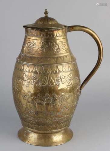 19th century copper Frisian milk jug