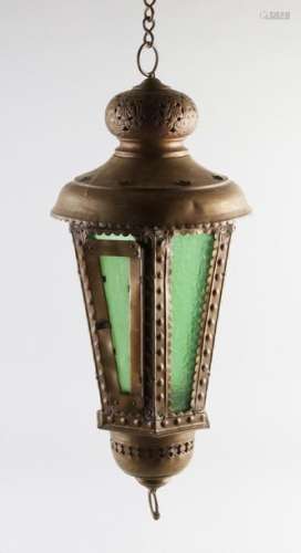 Copper hanging lamp, 1920