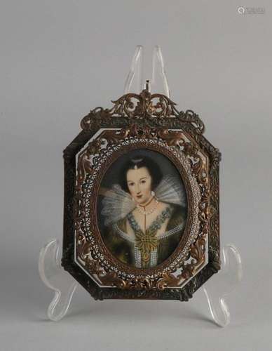 Portrait miniature in double frame