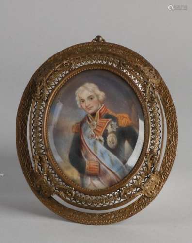 Portrait miniature with officer