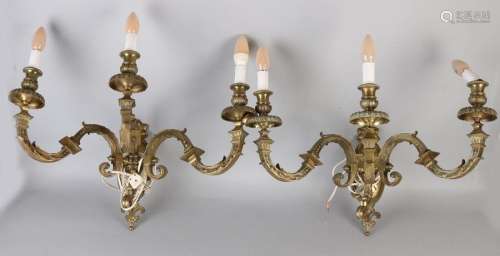 2x Large wall lamps