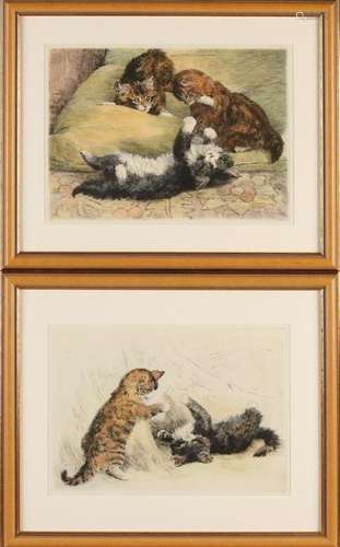 2x H. Dixon, Playing kittens