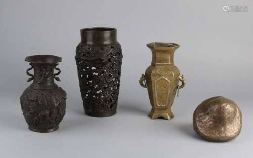 4 x Various bronze antiques