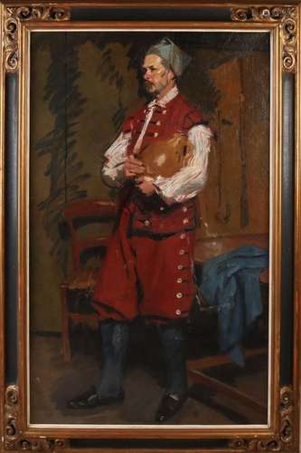 Unsigned, Cossack with wine jug