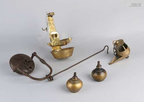 5x Oil lamps