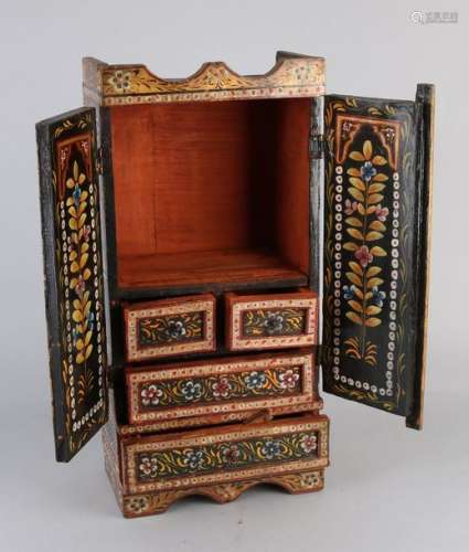 Painted miniature cabinet