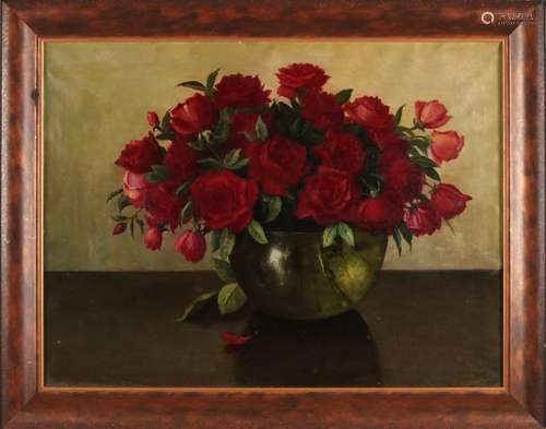 HW Eckhardt, Vase with roses