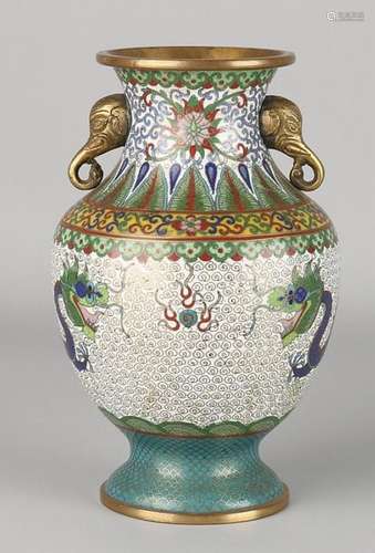 Chinese cloisonne vase