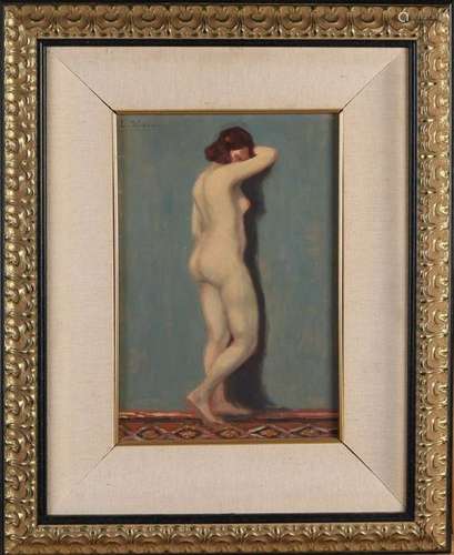 L. Eland, Nude lady against a wall