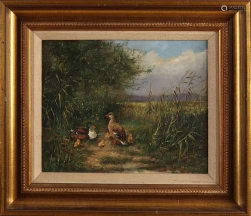 H. Roosink, Landscape with duck family