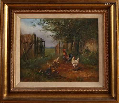 Henk Roosink, Landscape with chickens