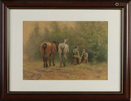 Evert Rabbers, Farmer and farmer's wife with horse…