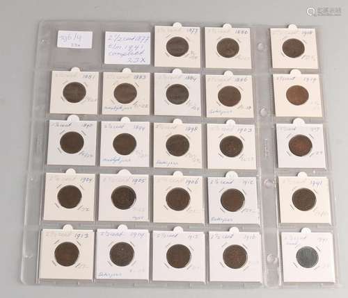 23x 2½ Cent 1877 through 1941