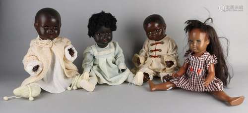 4x Negroid dolls