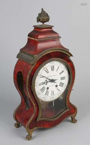 French tortoise mantel clock, 1880