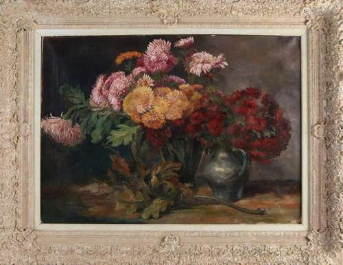 Vase with flowers and jug