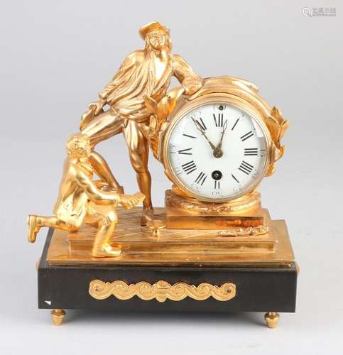 Gold plated mantel clock