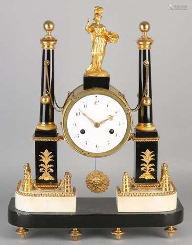 French marble Louis Seizye mantel clock, 1780