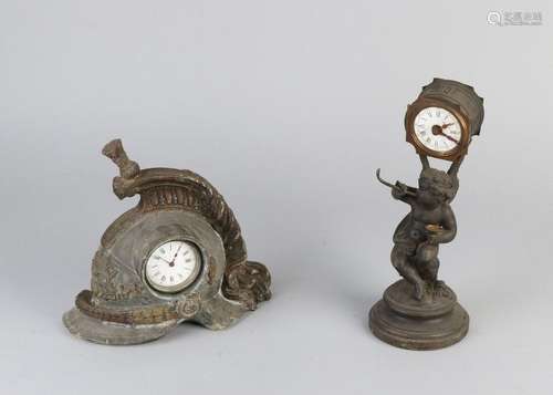 2x French clocks, 1900