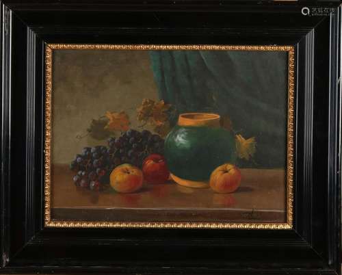 Monogram, Fruit still life with ginger jar