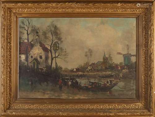 R. Rosier, Dutch river view