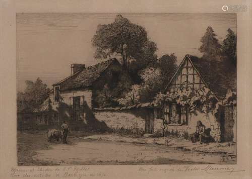 Studio JF Millet, Farm with figures