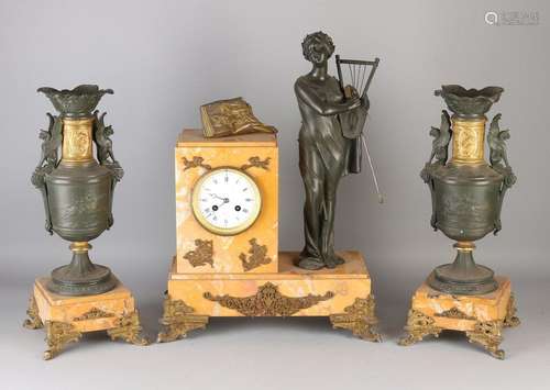 3 piece mantle clock set, 1870