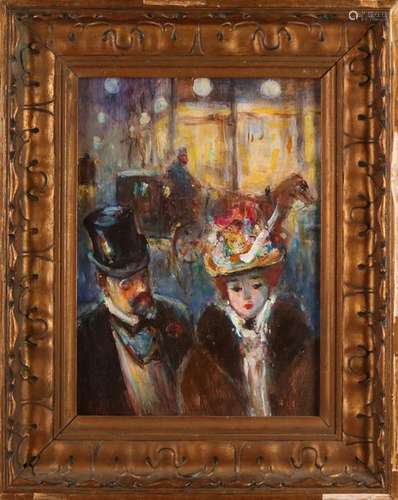 H. Schlenk, Elegant couple at evening