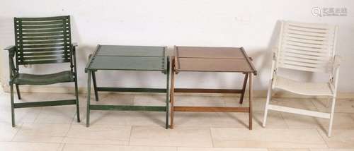 2x Folding picnic sets