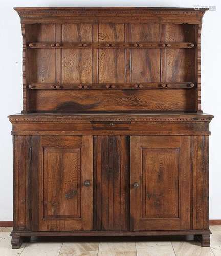 Oak tin buffet, 1800