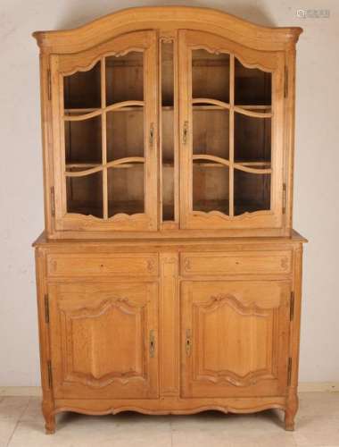 Oak display cabinet top cabinet